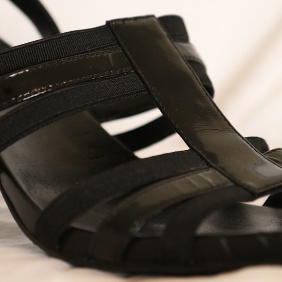 CIRCA JOAN DAVID BLACK SANDALS SIZE 9 USED - Picture 13 of 14